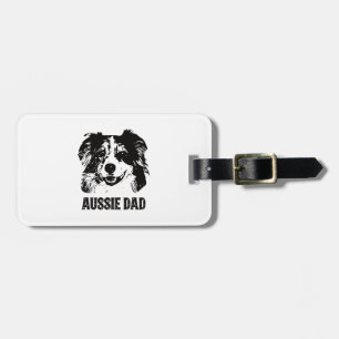 Mens Aussie Dad - Australian Shepherd Dog Dad Luggage Tag
