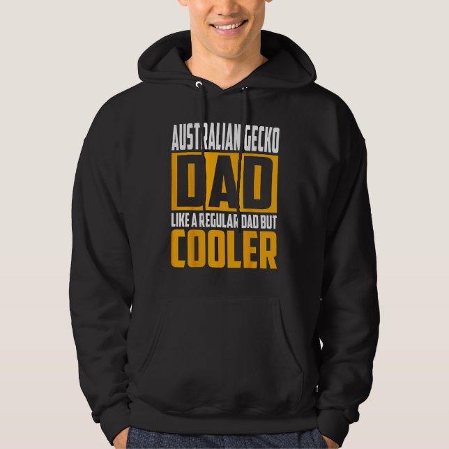 Mens Australian Gecko Dad  Like a Regular Dad but  Hoodie (Front)
