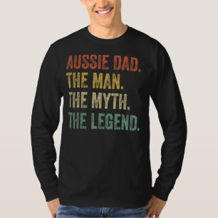 Mens Australian Shepherd  Aussie Dad The Man Myth  T-Shirt