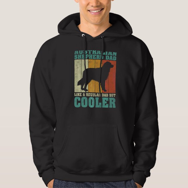 Mens Australian Shepherd Dad Like A Regular Dad Fa Hoodie (Front)