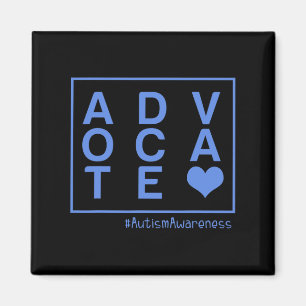 Mens Autism Awareness Advocate Unique Embrace Disa Magnet
