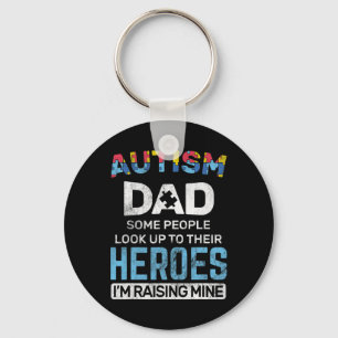 Mens Autism Dad Autism Awareness Autistic Spectrum Keychain