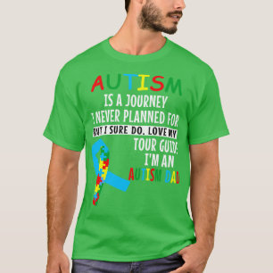 Mens Autism Dad Autism Is A Journey Autism Awarene T-Shirt