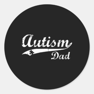 Mens Autism Dad Gifts Autism Awareness Gift  Classic Round Sticker