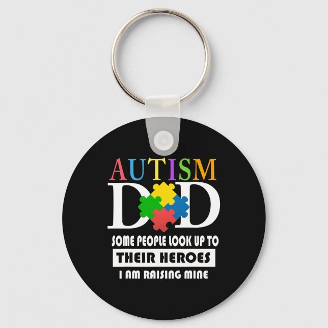 Mens Autism Dad  Keychain (Front)
