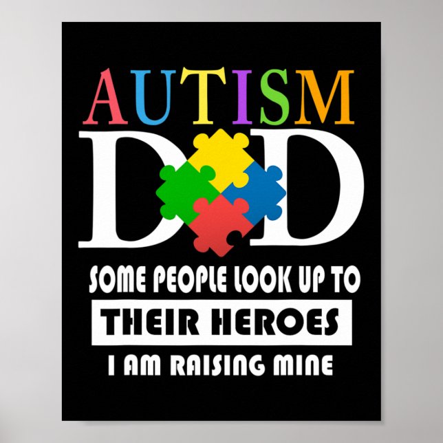 Mens Autism Dad  Poster (Front)