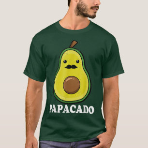 Mens Avocado Dad Vegan Guacamole Avocado Papacado T-Shirt
