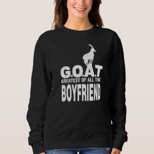 Mens Awesome Goat Greatest Of All Time Boyfriend M Sweatshirt