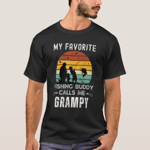 Mens Awesome My Fishing Buddy Calls Me GRAMPY Gran T-Shirt