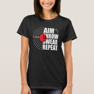 Mens Axe Thrower aim throw swear repeat Hatchet Ax T-Shirt