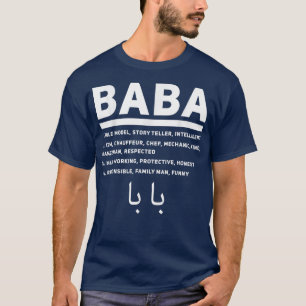 Mens Baba Definition Best Fathers Day Arabic Dad M T-Shirt