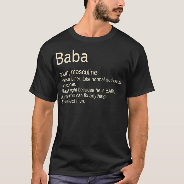 Mens Baba Turkish Father  T-Shirt (Front)