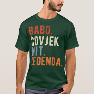 Mens Babo Bosnia Father Bosnian Dad Bosna T-Shirt