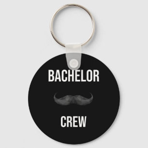 Mens Bachelor Crew Groom Bride Evening Bachelorett Keychain