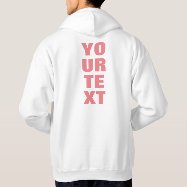 Mens Back Side Printed Modern White Template Hoodie (Back)