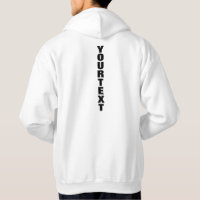 Mens Back Side Printed White Template Custom