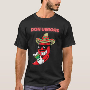 Mens Badass Red Hot Chili Pepper Don Vergas T Shir T-Shirt