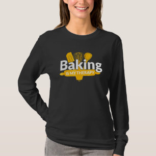 Mens Bakers Baking Is My Therapy T-Shirt