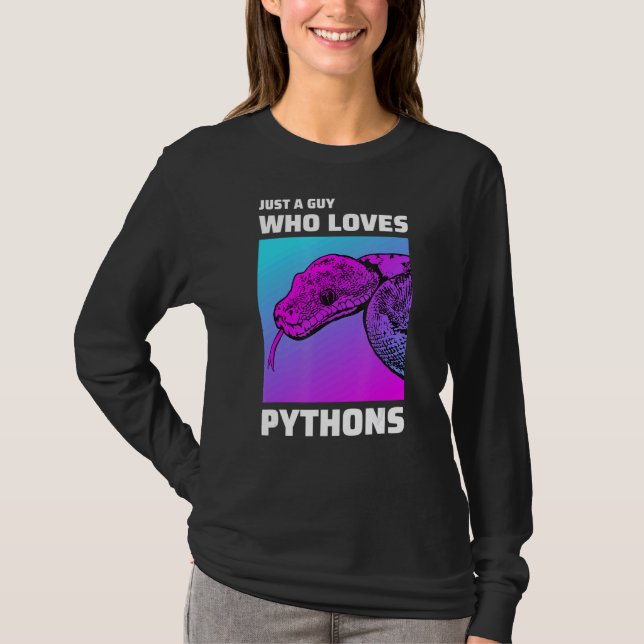 Mens  Ball Python Snake T-Shirt (Front)