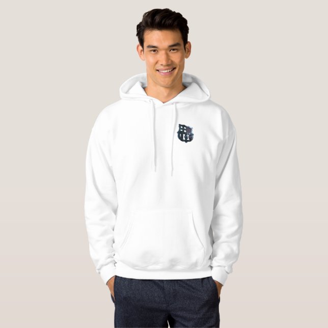 Mens Barcelona Metal Crest Hoodie (Front Full)