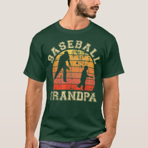 Mens Baseball Grandpa Grandfather Grandson Proud P T-Shirt