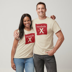 Men's Baseball T Red Cornhole T-Shirt