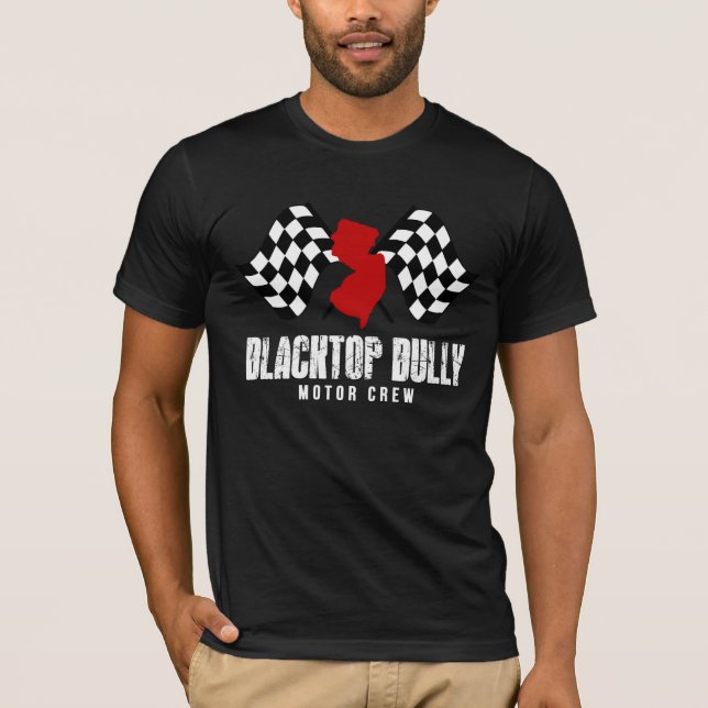 Men's Basic Bella Canvas Black Tee - Full Logo (Front)