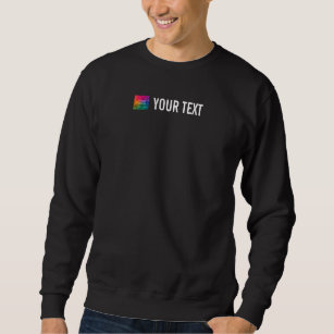 Men's Basic Black Sweatshirt Template Image Text