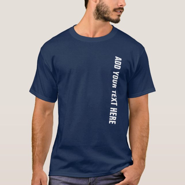 Mens Basic Dark T-Shirts Custom Template Navy Blue (Front)