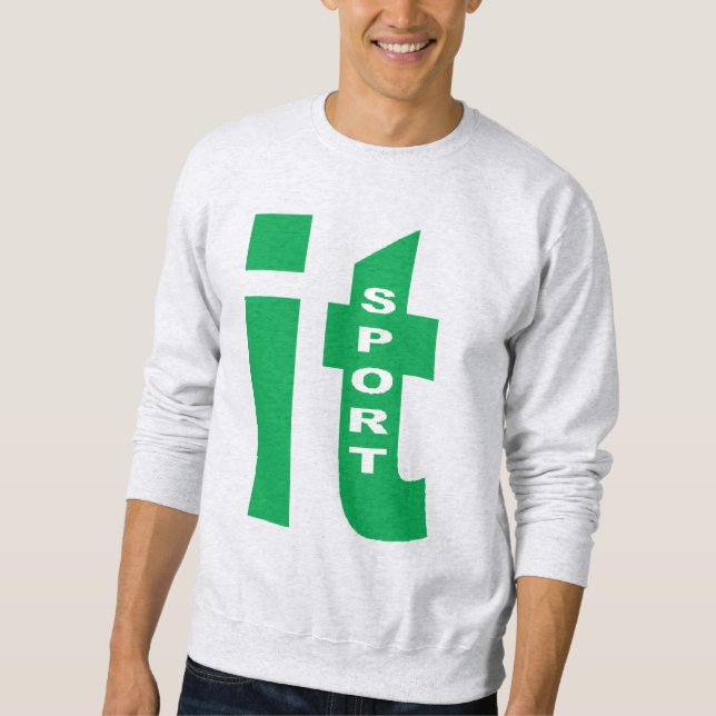 Men's Basic Sweatshirt ash  ITALIA SPORT  (Front)