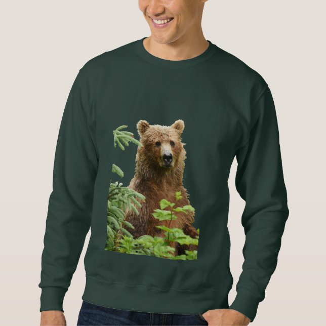 Men's Basic Sweatshirt w/ grizzly bears (Front)