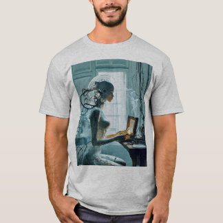 Men's Basic T-Shirt"Future Meets Intelligence" T-Shirt