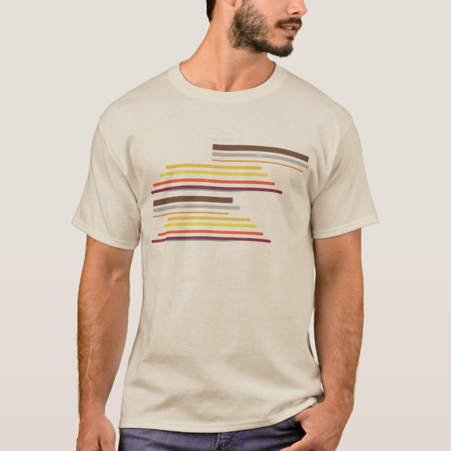 Men's Basic T-Shirt  Horizontal Lines  (Front)