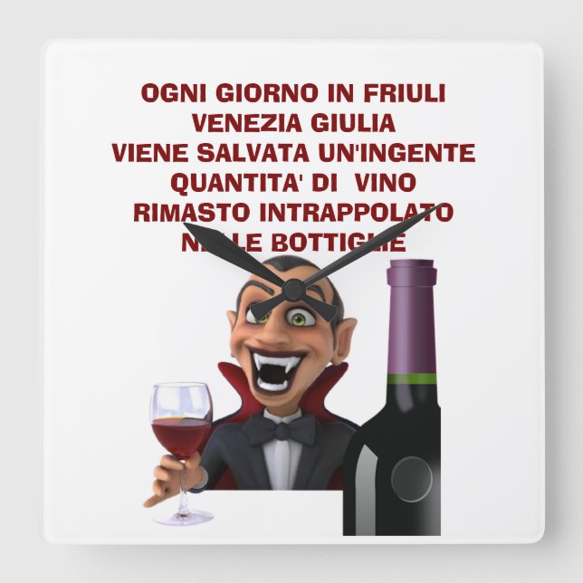 Men's Basic T-Shirt Square Wall Clock (Front)