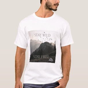 Men's Basic T-Shirt STAY WILD STAY FREE 