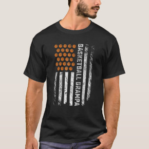 Mens Basketball Grampa USA Flag Basketball Player' T-Shirt