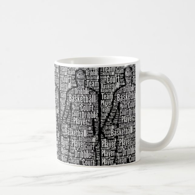 Mens Basketball Player Graphic Sports Coffee Cup (Right)
