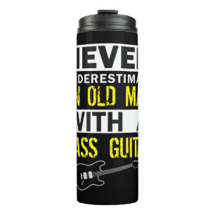 Mens Bass Player Musician Gift Father Grandfather  Thermal Tumbler