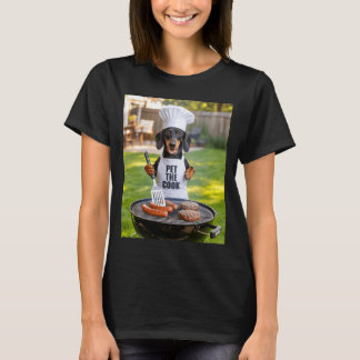 Mens Bbq Barbecue Pet The Cook Dog Dad Meme Wiener T-Shirt