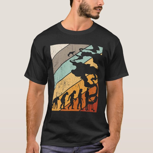 Mens BBQ Grilling Evolution Gift Grill Master T-Shirt (Front)