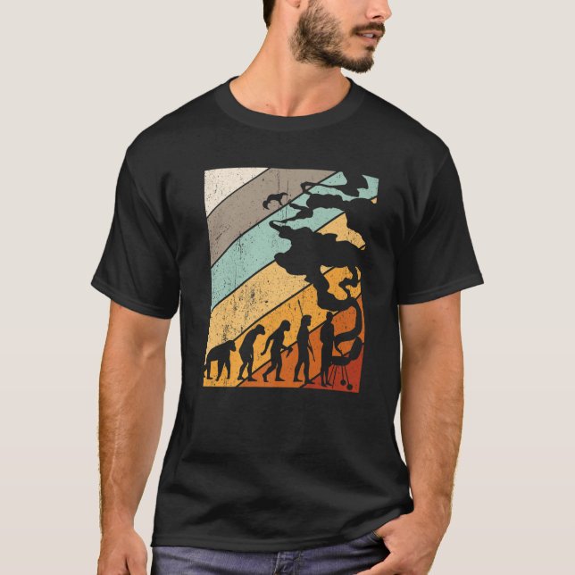 Mens BBQ Grilling Evolution Gift Grill Master T-Shirt (Front)
