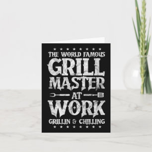 Mens Bbq Grillmaster Funny The World Famous Grill Card