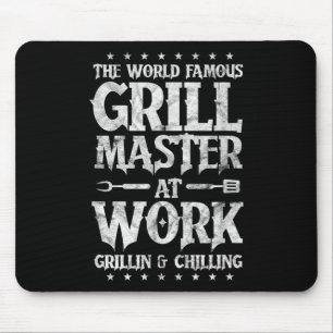 Mens Bbq Grillmaster Funny The World Famous Grill Mouse Pad