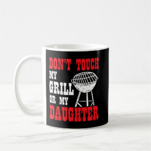 Mens BBQ Shirt Stand Back Dad is Grilling Funny Fa Coffee Mug