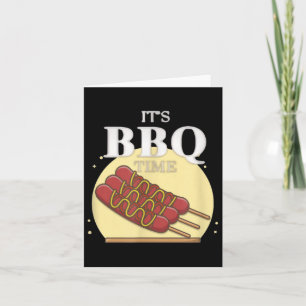 Mens Bbq Timer Funny - Barbecue Grilling Gifts  Card