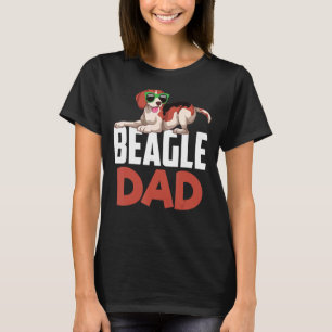 Mens Beagle Dad Dog Owner Pet Daddy Dog  Sunglasse T-Shirt