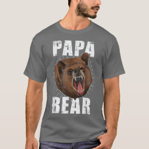 Mens Bear Animal Daddy Bear Family Dad Papa Bear  T-Shirt