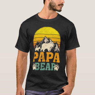 Mens Bear Mountain Vintage Papa Bear Father's Da T-Shirt