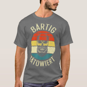 Mens Beard tattooed beard wearer cool tattoo sayin T-Shirt