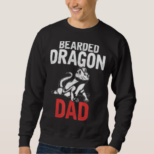 Mens Bearded Dragon Dad Reptile Animal Lizard Bear Sweatshirt